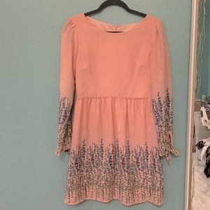 Light Pink, Floral Pattern Formal Dress